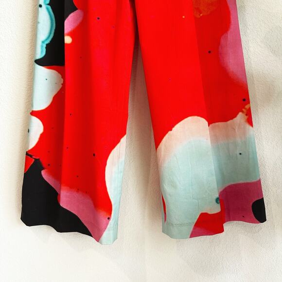 The Kit Womens Wide Leg Leigh Trouser Pants Size 6 Pleated Front Baggy Abstract - Picture 3 of 12